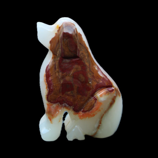 Afghan Jade hand-carved Dog 73*35*106mm 431g in sunlight - Rocks and Things Store