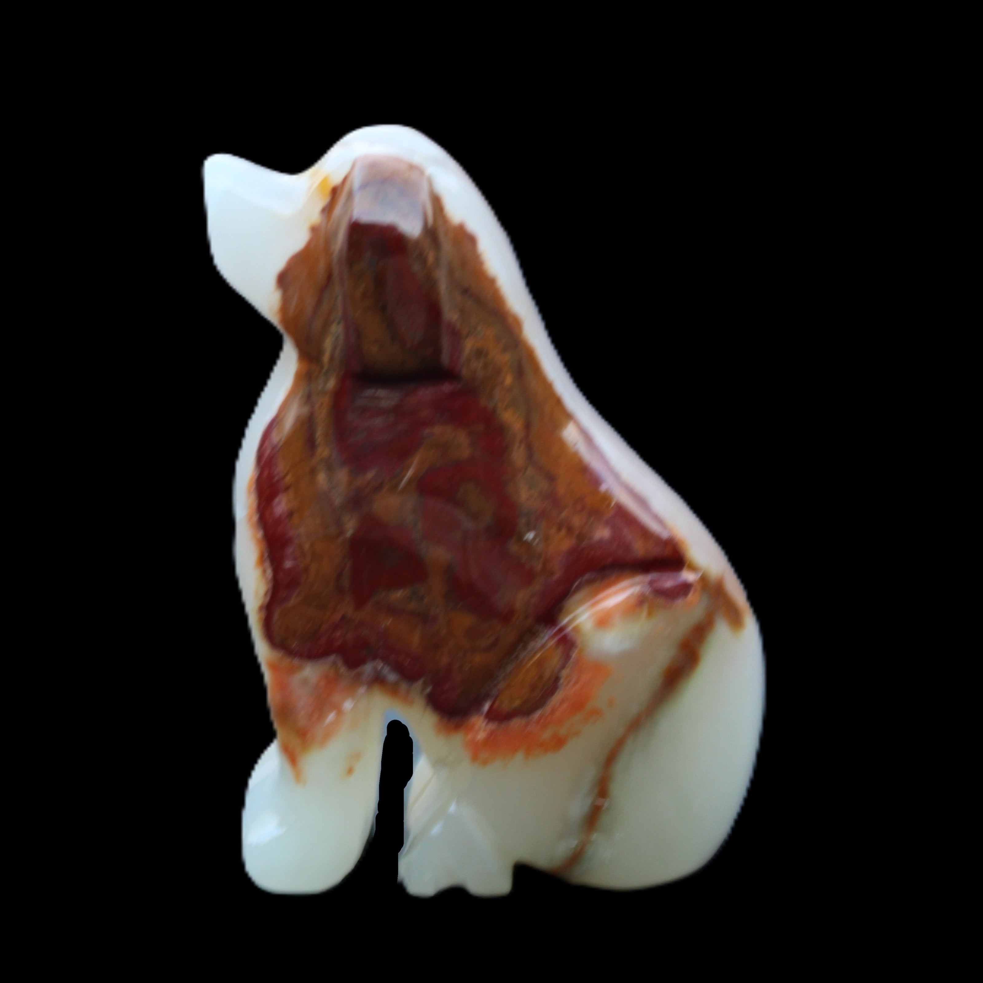 Afghan Jade hand-carved Dog 73*35*106mm 431g in sunlight - Rocks and Things Store
