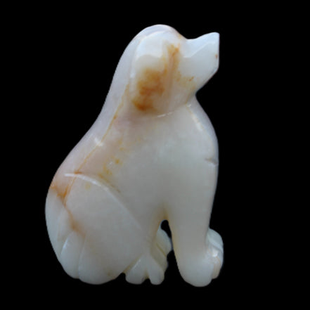 Afghan Jade hand-carved Dog 73*35*106mm 431g in sunlight - Rocks and Things Store