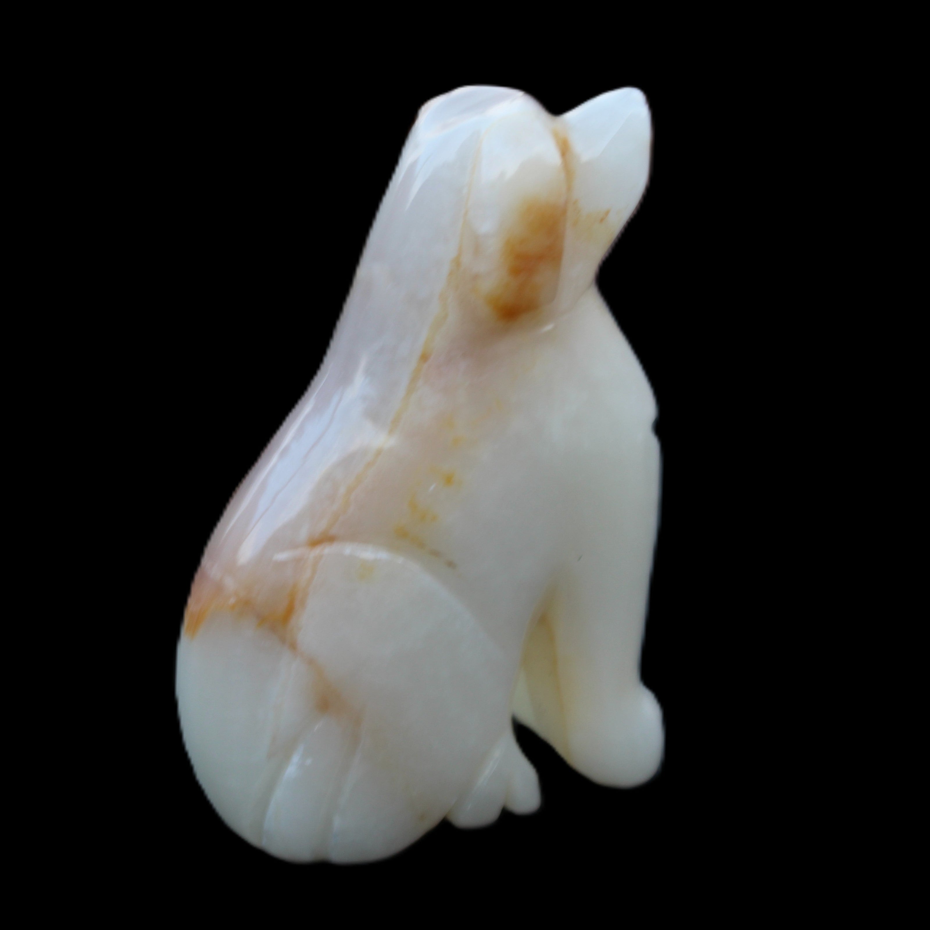 Afghan Jade hand-carved Dog 73*35*106mm 431g in sunlight - Rocks and Things Store