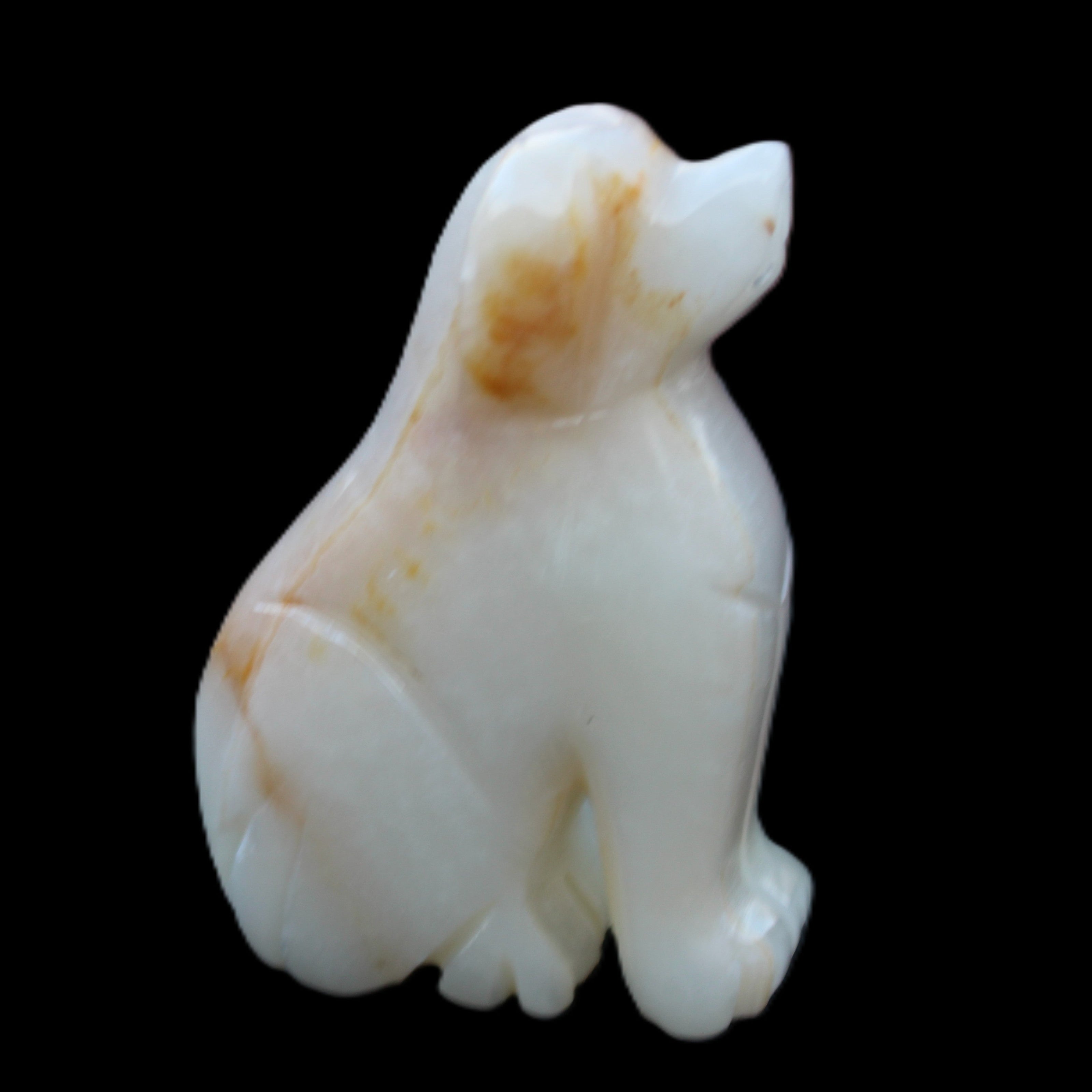 Afghan Jade hand-carved Dog 73*35*106mm 431g in sunlight - Rocks and Things Store