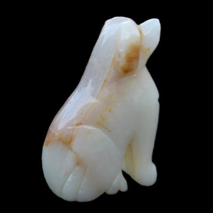 Afghan Jade hand-carved Dog 73*35*106mm 431g in sunlight - Rocks and Things Store