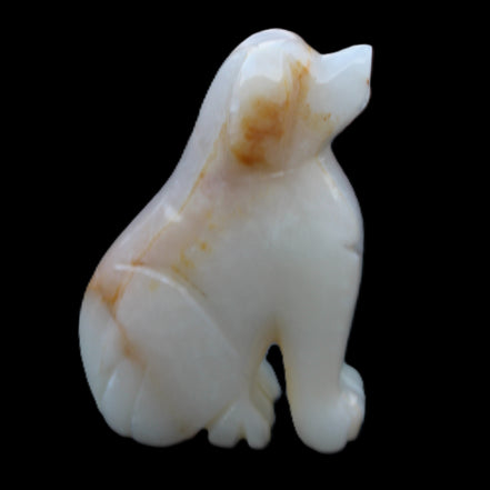Afghan Jade hand-carved Dog 73*35*106mm 431g in sunlight - Rocks and Things Store