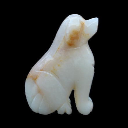 Afghan Jade hand-carved Dog 73*35*106mm 431g in sunlight - Rocks and Things Store