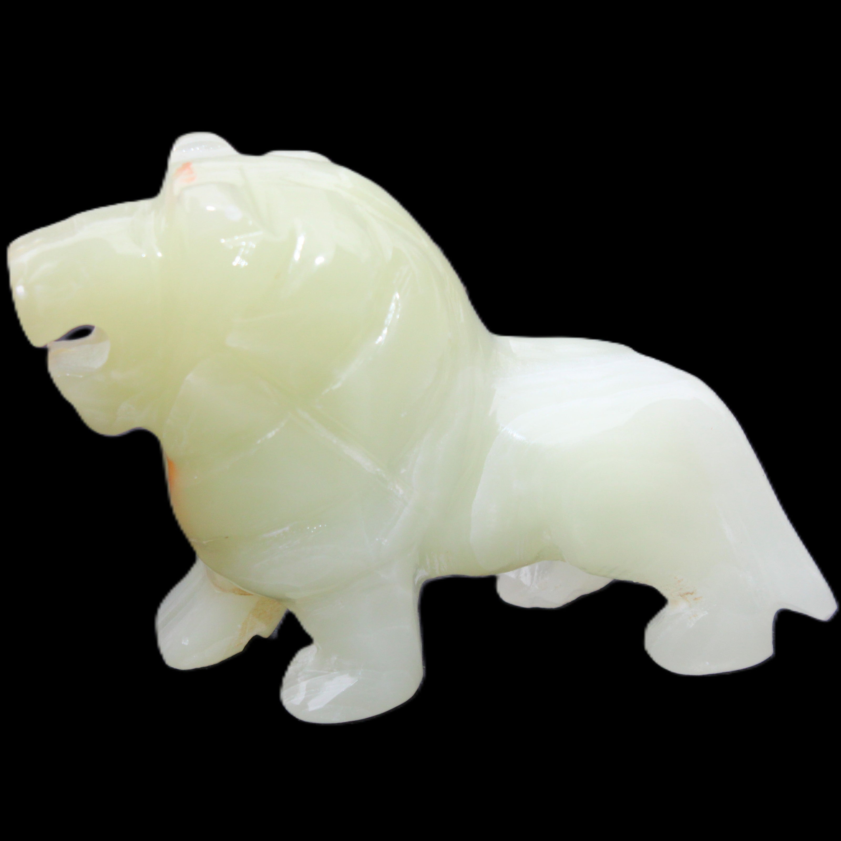 Afghan Jade hand-carved Lion 100*31*78mm 258g in sunlight - Rocks and Things Store
