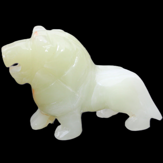 Afghan Jade hand-carved Lion 100*31*78mm 258g in sunlight - Rocks and Things Store