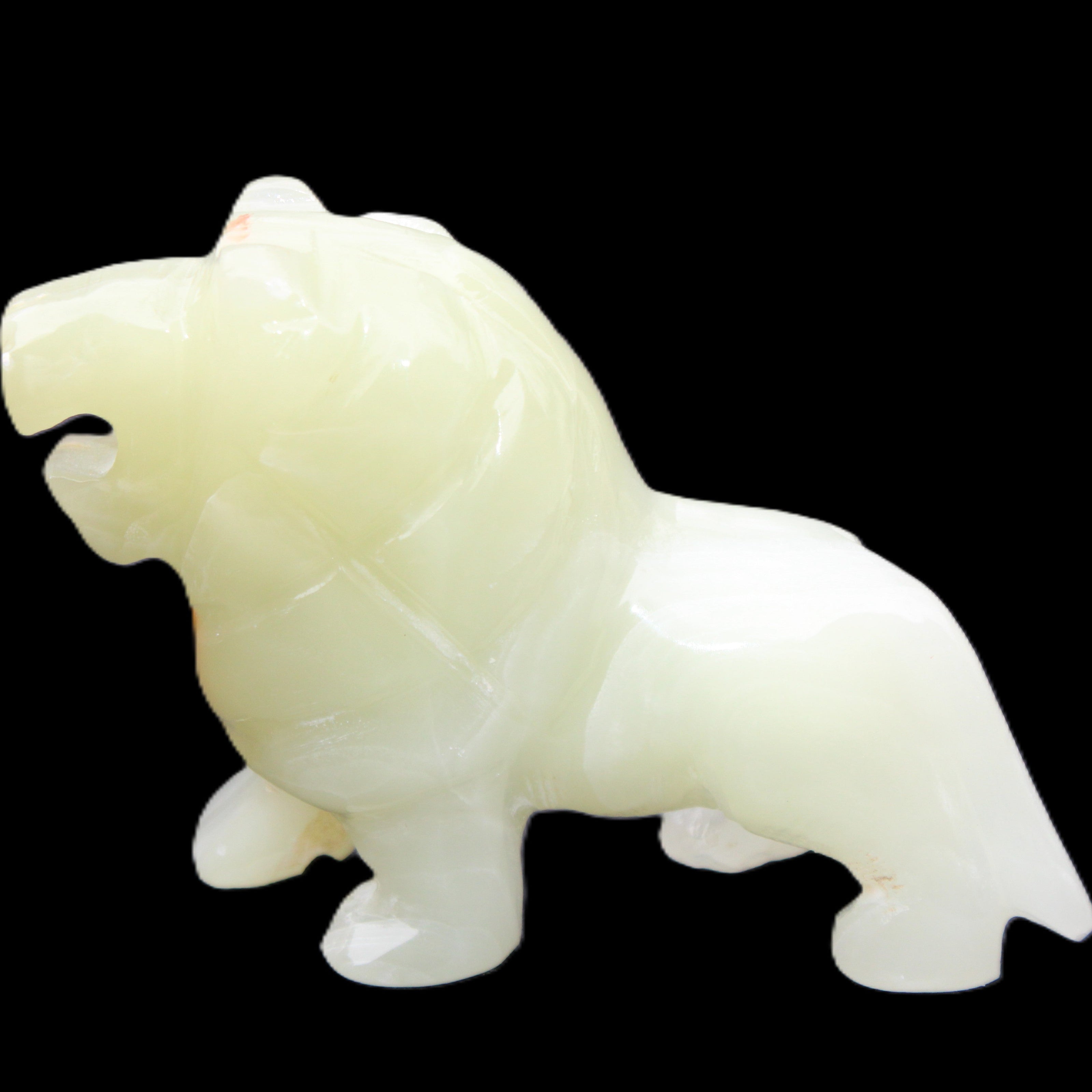 Afghan Jade hand-carved Lion 100*31*78mm 258g in sunlight - Rocks and Things Store