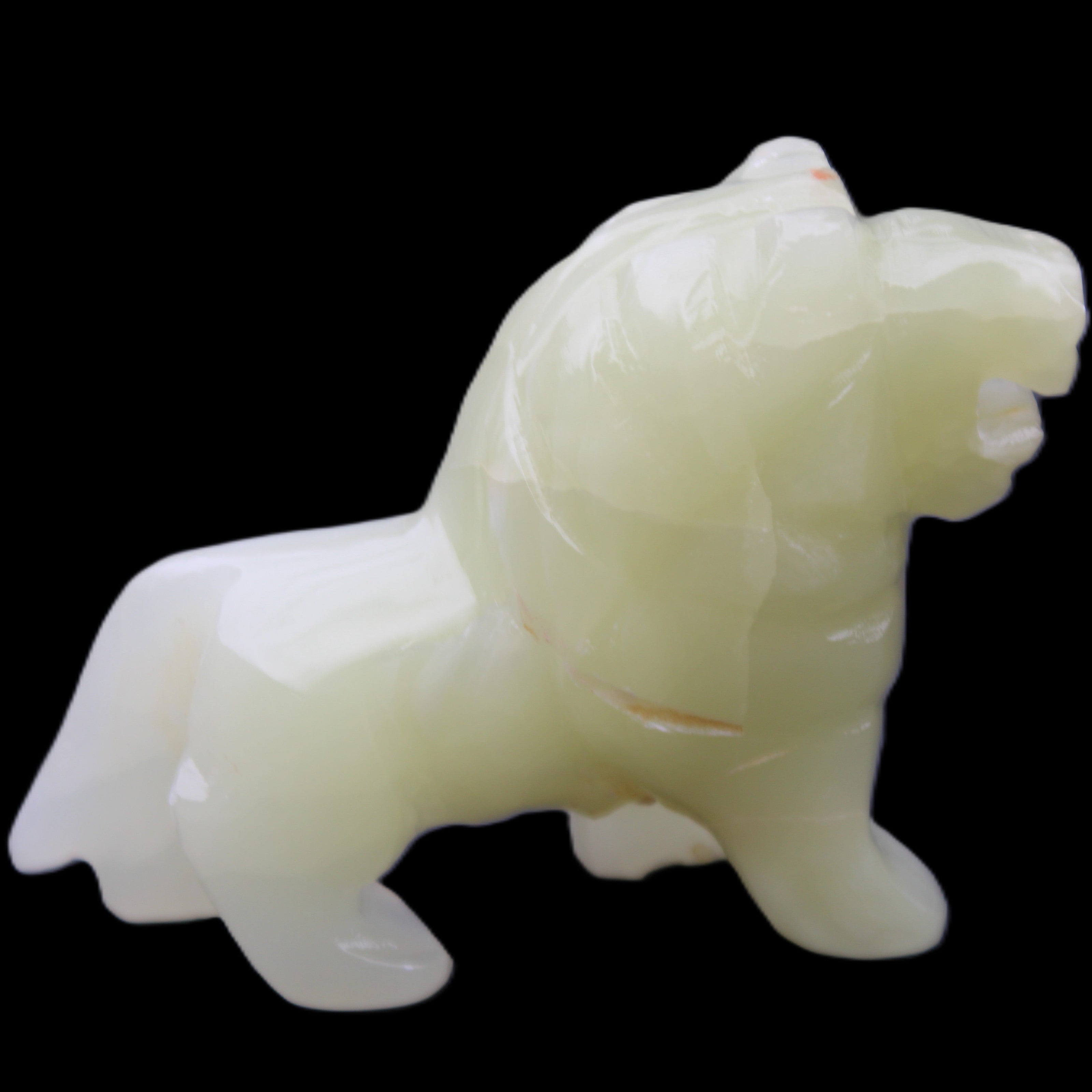 Afghan Jade hand-carved Lion 100*31*78mm 258g in sunlight - Rocks and Things Store