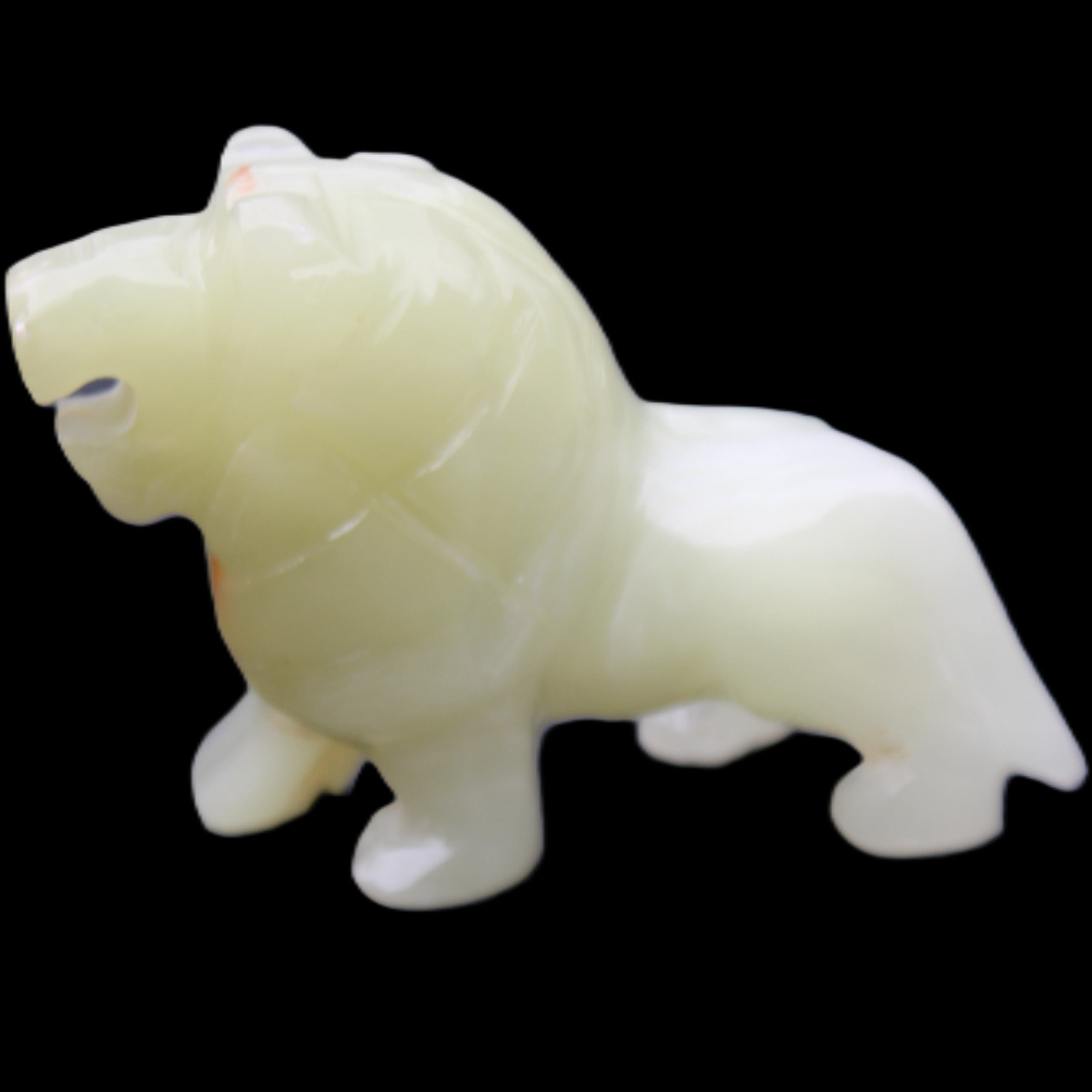 Afghan Jade hand-carved Lion 100*31*78mm 258g in sunlight - Rocks and Things Store