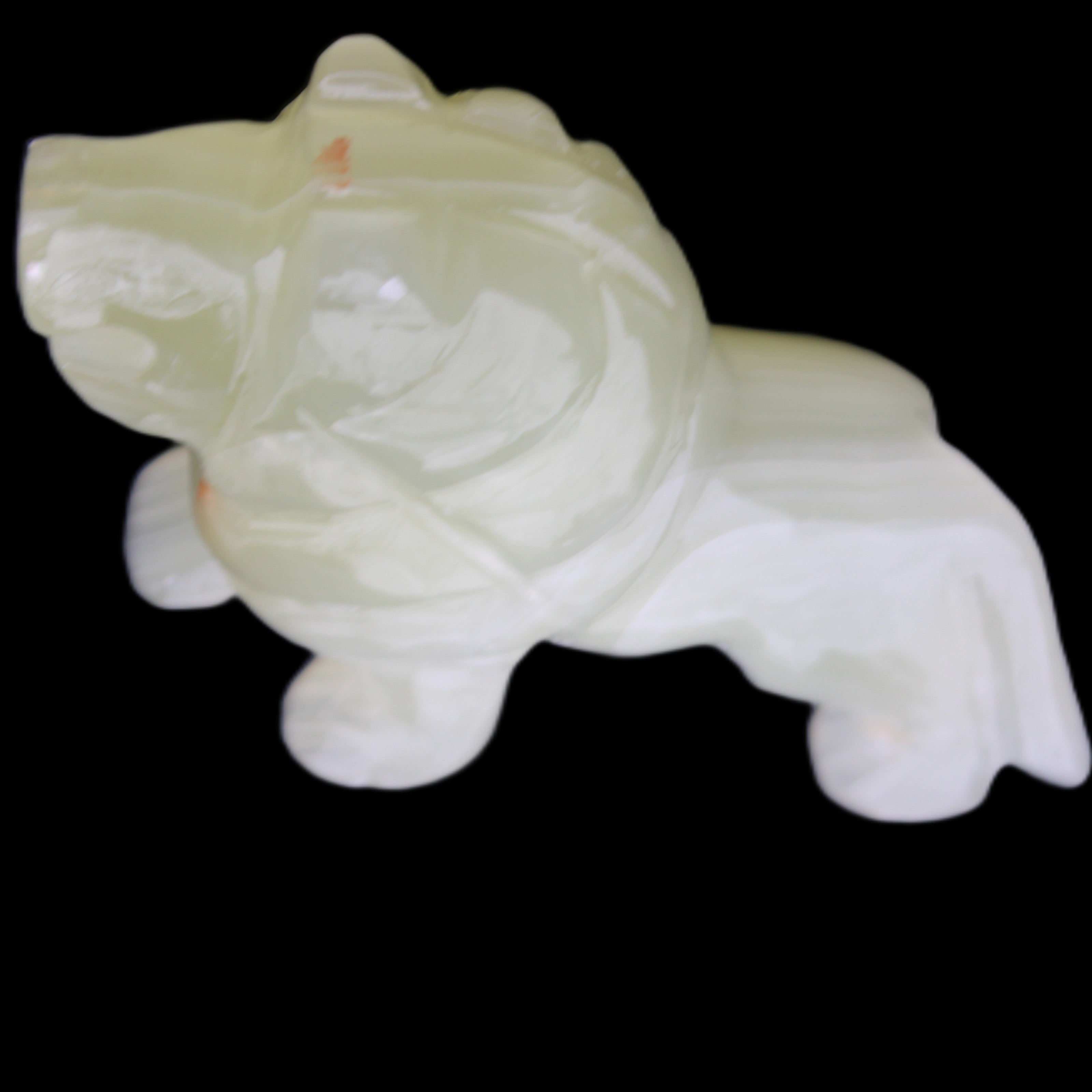 Afghan Jade hand-carved Lion 100*31*78mm 258g in sunlight - Rocks and Things Store