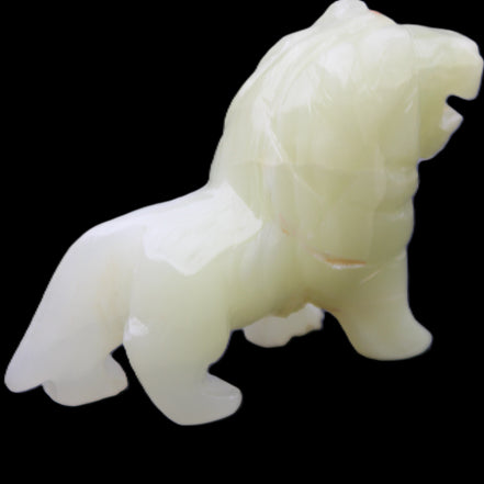 Afghan Jade hand-carved Lion 100*31*78mm 258g in sunlight - Rocks and Things Store