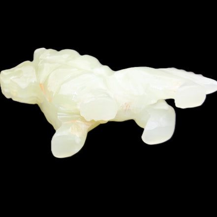 Afghan Jade hand-carved Lion 100*31*78mm 258g in sunlight - Rocks and Things Store