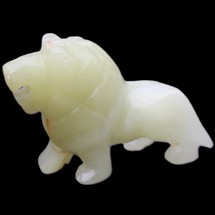 Afghan Jade hand-carved Lion 100*31*78mm 258g in sunlight - Rocks and Things Store