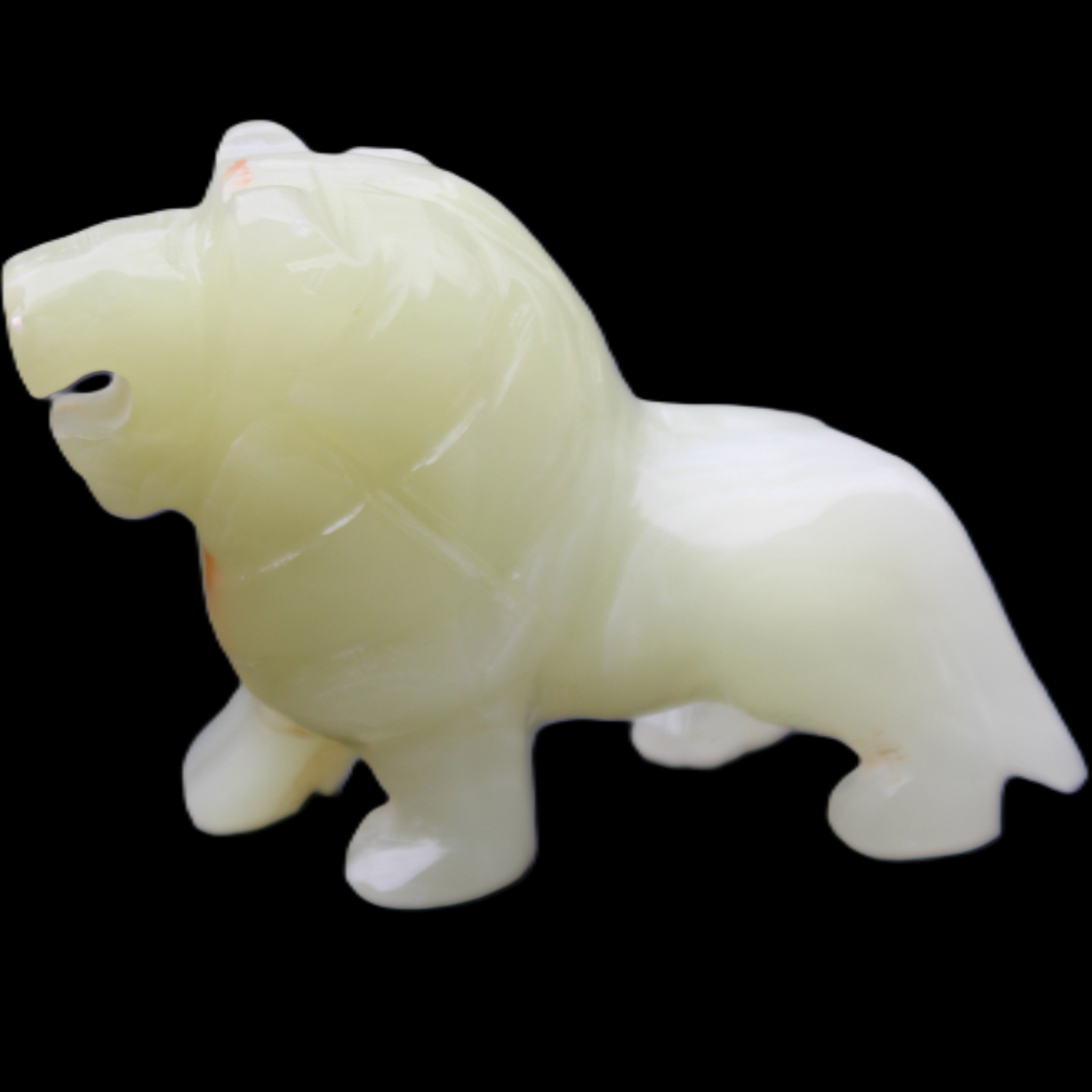 Afghan Jade hand-carved Lion 100*31*78mm 258g in sunlight - Rocks and Things Store