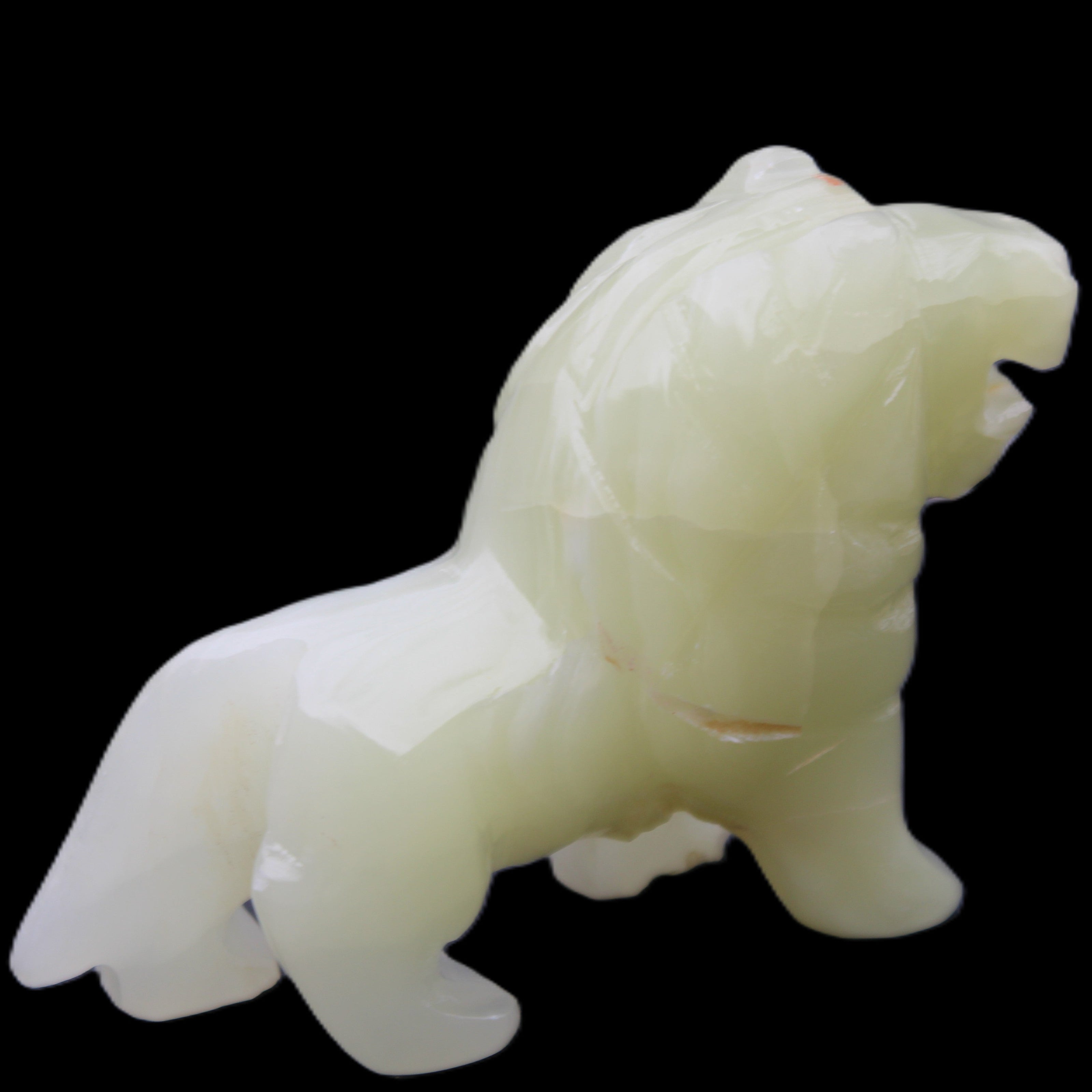 Afghan Jade hand-carved Lion 100*31*78mm 258g in sunlight - Rocks and Things Store