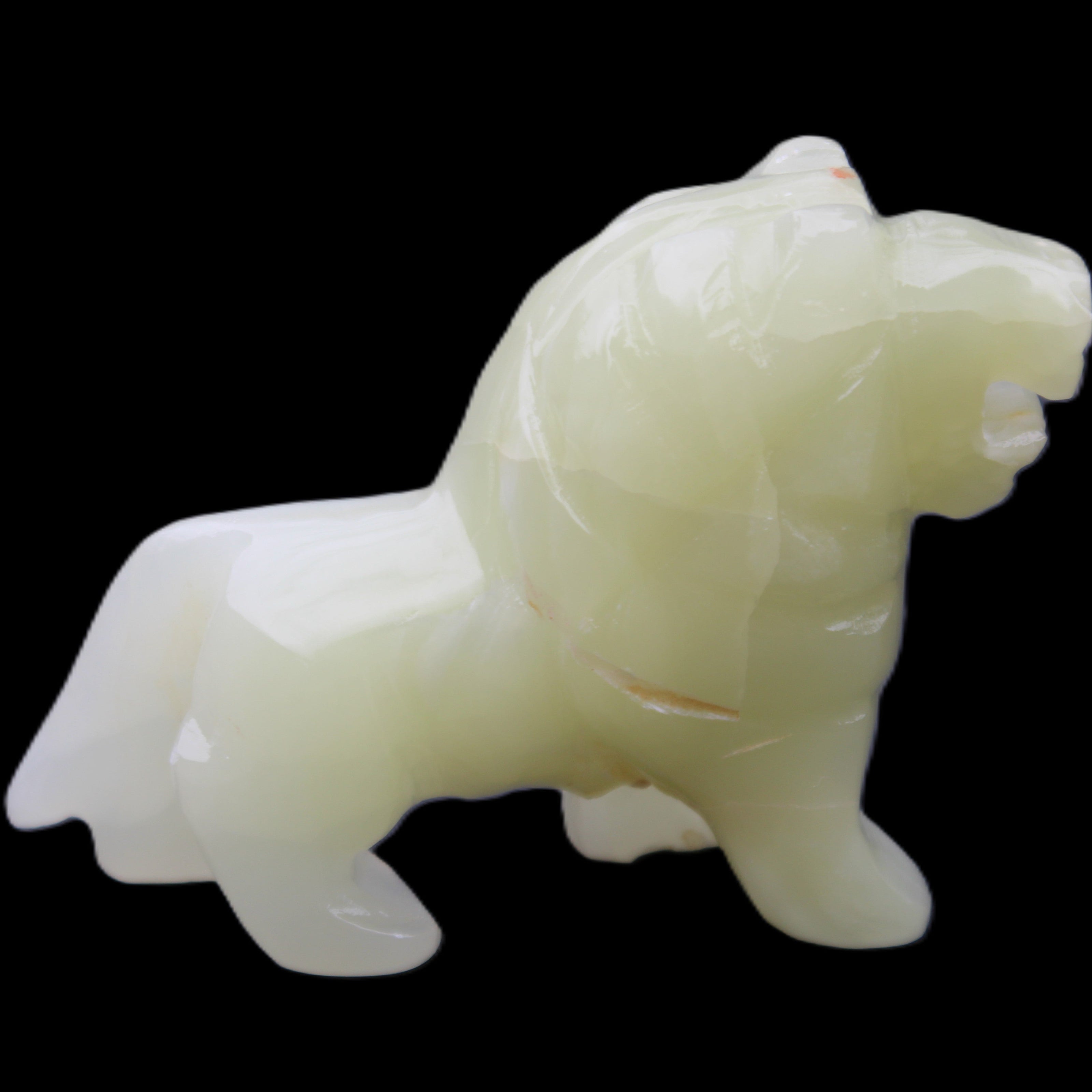 Afghan Jade hand-carved Lion 100*31*78mm 258g in sunlight - Rocks and Things Store