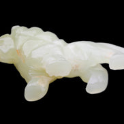 Afghan Jade hand-carved Lion 100*31*78mm 258g in sunlight - Rocks and Things Store