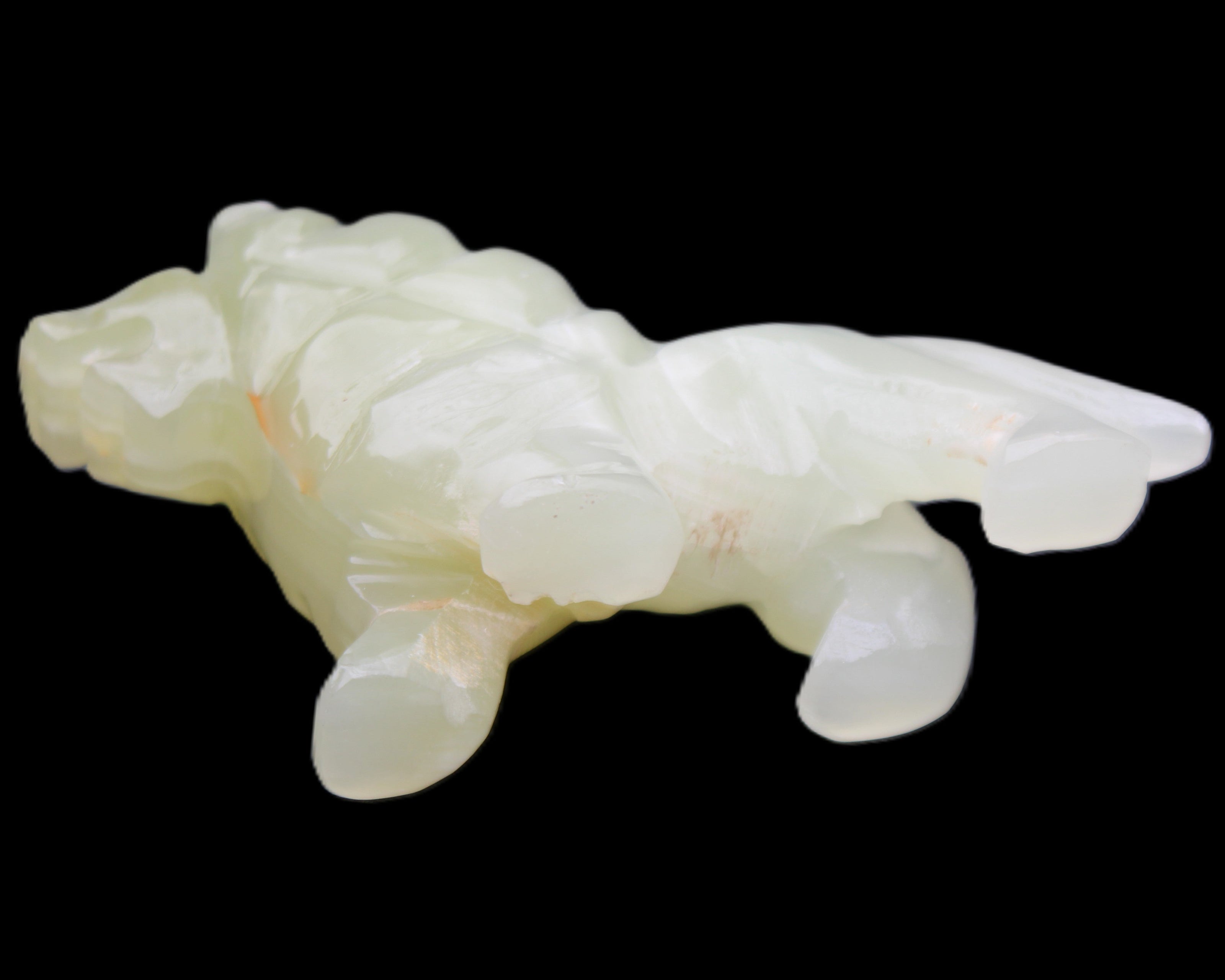 Afghan Jade hand-carved Lion 100*31*78mm 258g in sunlight - Rocks and Things Store