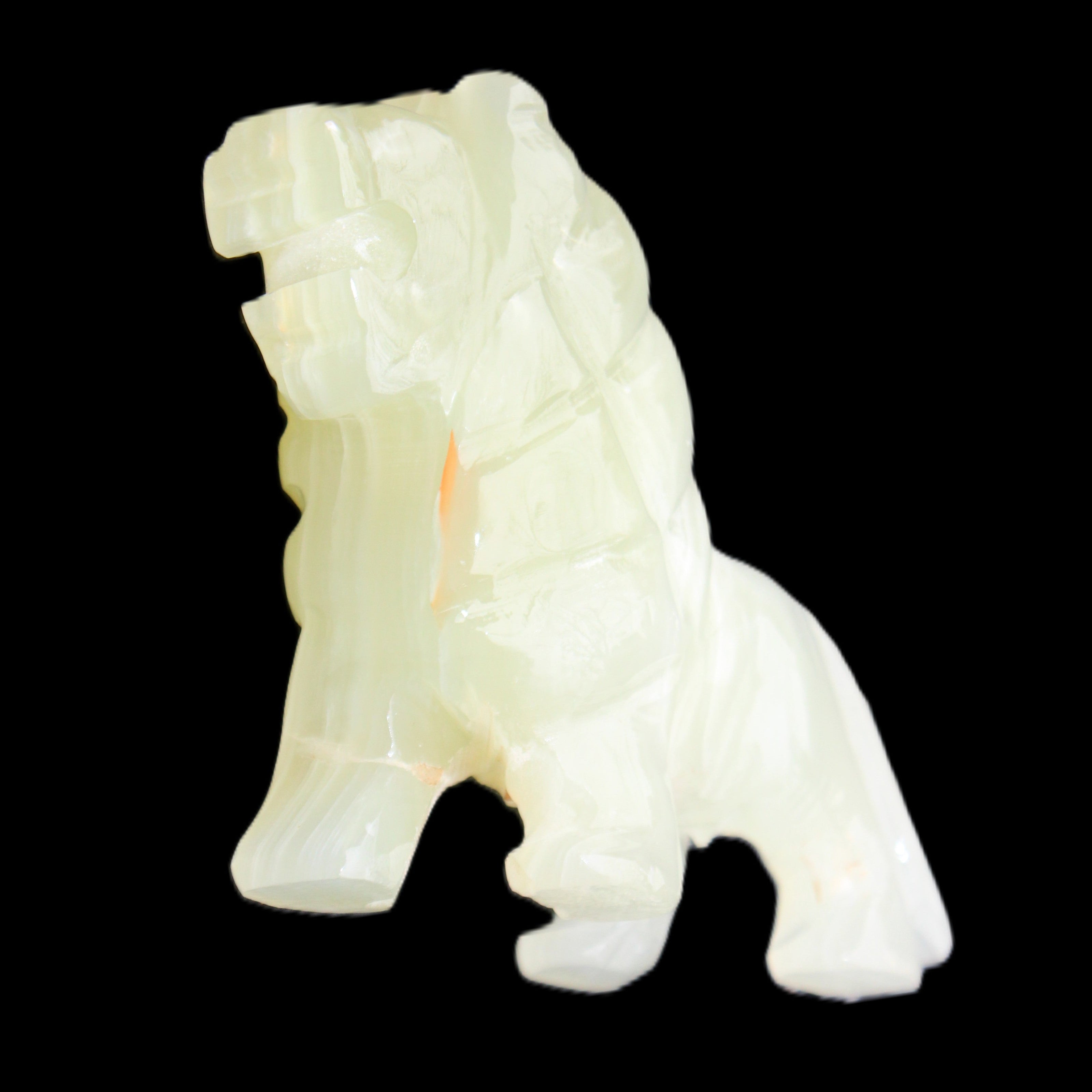 Afghan Jade hand-carved Lion 100*31*78mm 258g in sunlight - Rocks and Things Store