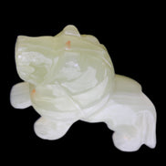 Afghan Jade hand-carved Lion 100*31*78mm 258g in sunlight - Rocks and Things Store