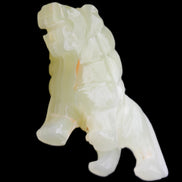Afghan Jade hand-carved Lion 100*31*78mm 258g in sunlight - Rocks and Things Store