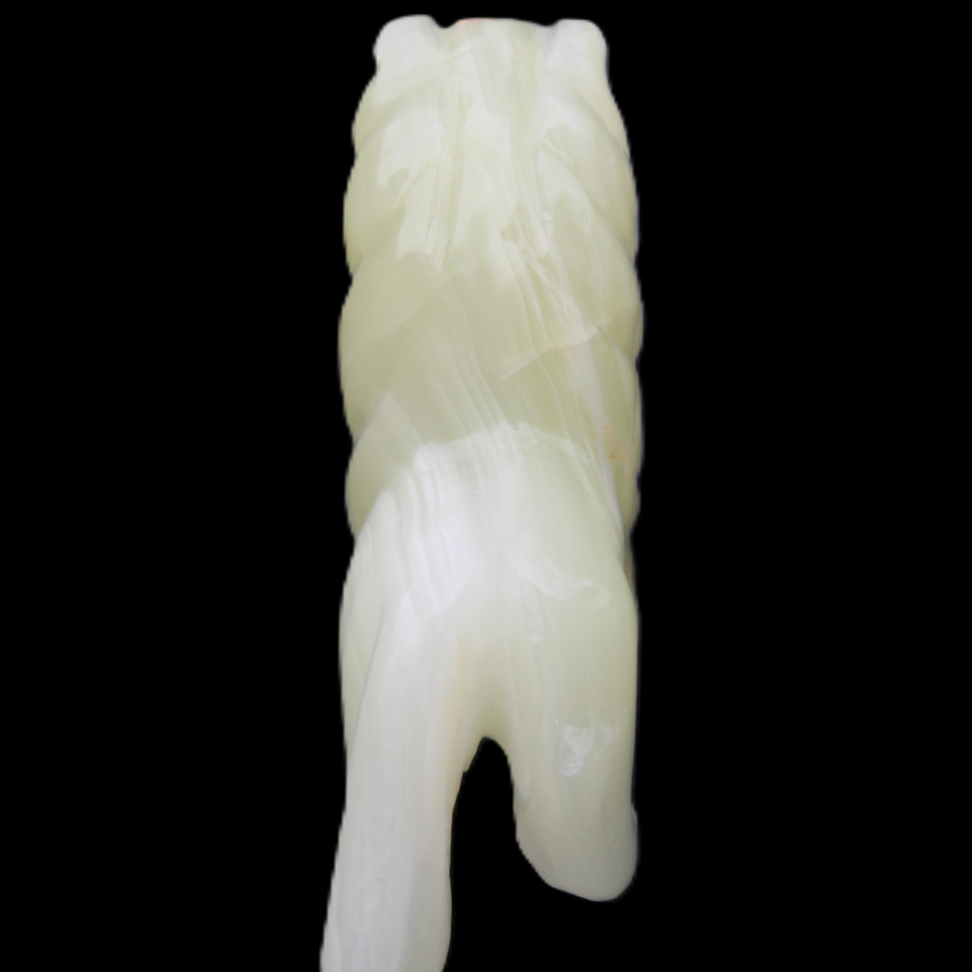 Afghan Jade hand-carved Lion 100*31*78mm 258g in sunlight - Rocks and Things Store