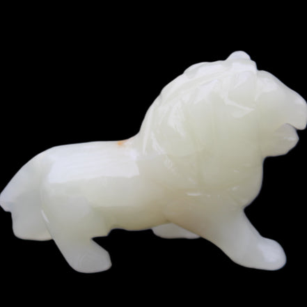 Afghan Jade hand-carved Lion 115*31*77mm 316g in sunlight - Rocks and Things Store