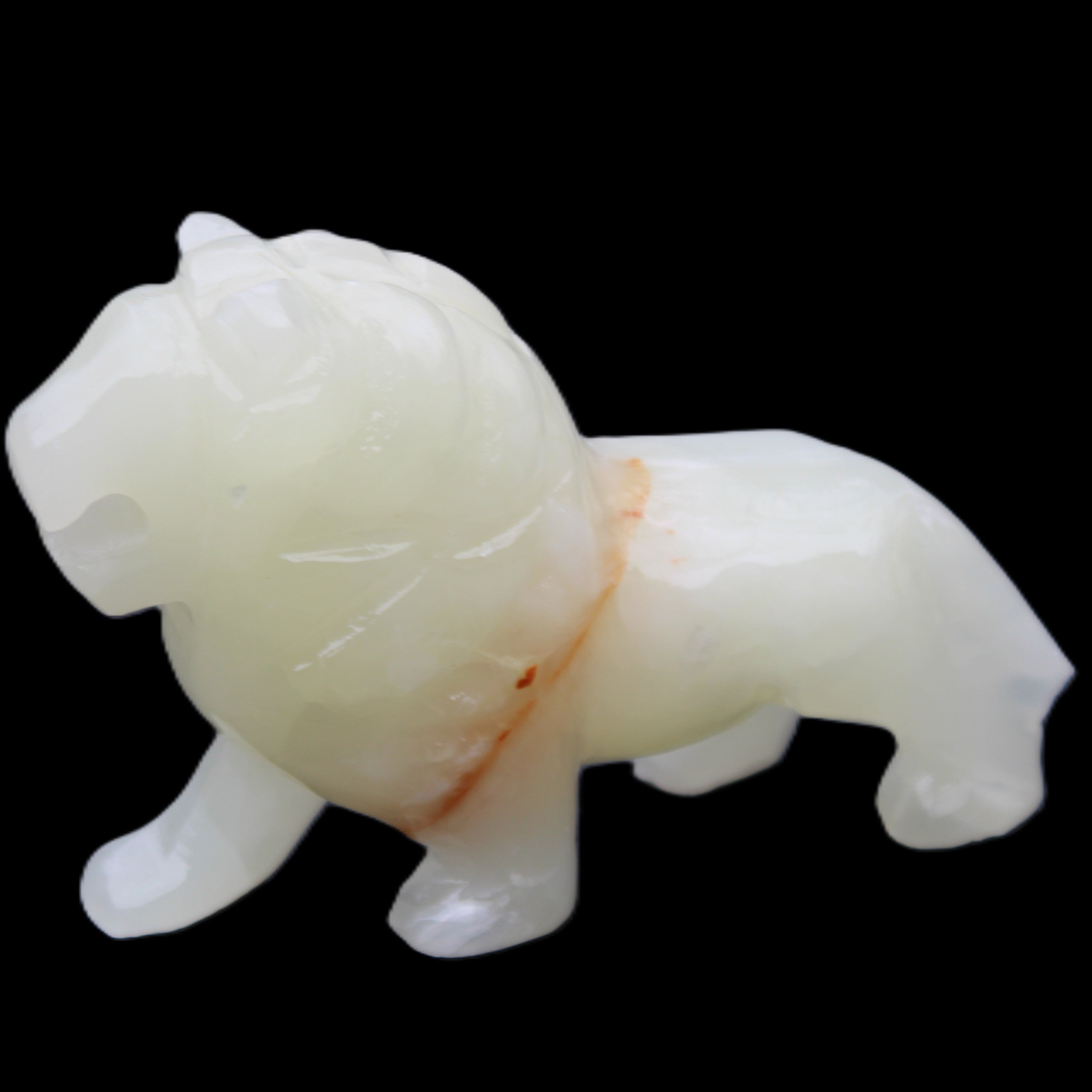 Afghan Jade hand-carved Lion 115*31*77mm 316g in sunlight - Rocks and Things Store