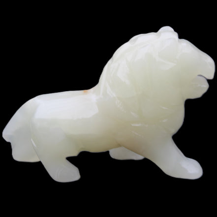 Afghan Jade hand-carved Lion 115*31*77mm 316g in sunlight - Rocks and Things Store