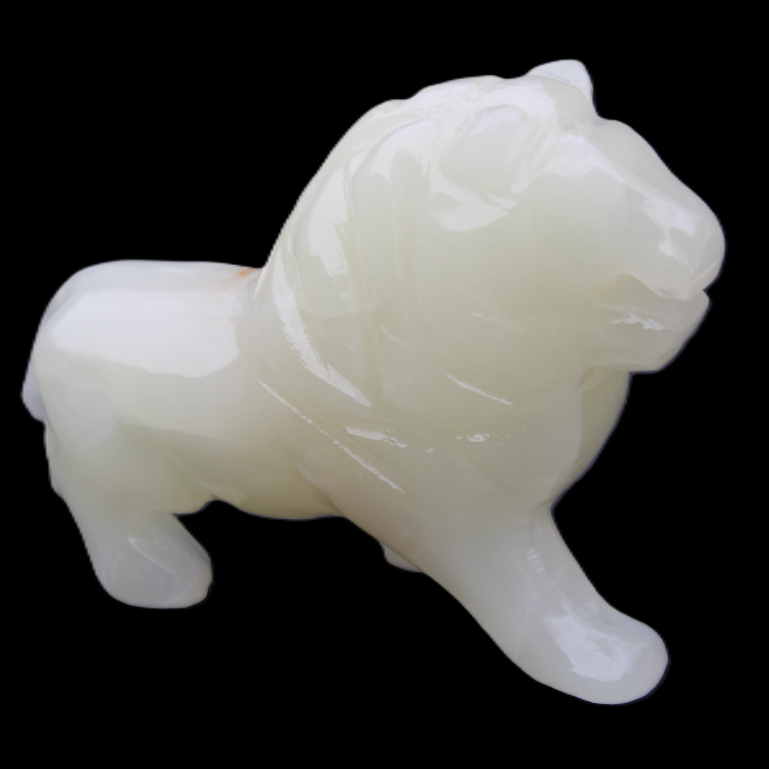 Afghan Jade hand-carved Lion 115*31*77mm 316g in sunlight - Rocks and Things Store