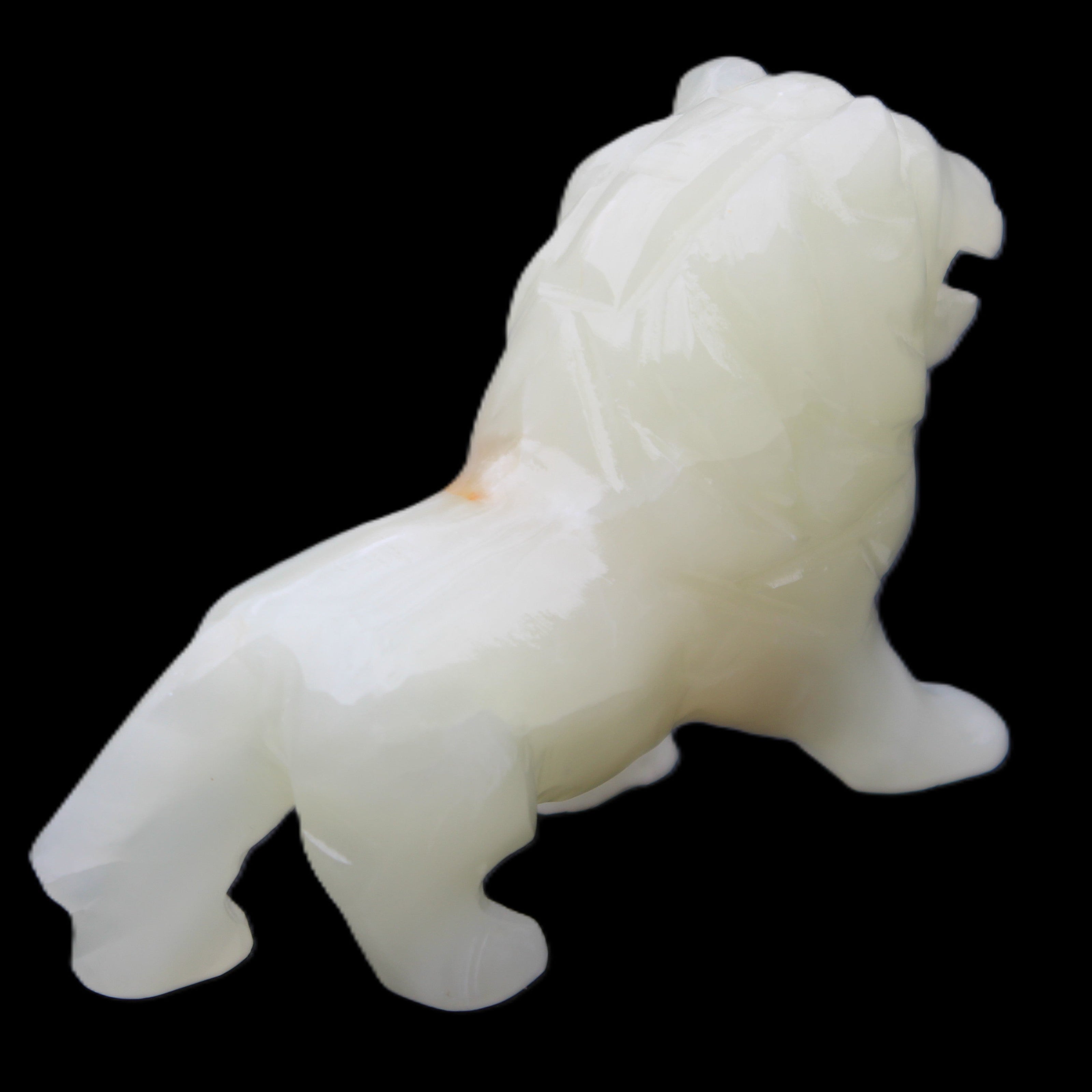 Afghan Jade hand-carved Lion 115*31*77mm 316g in sunlight - Rocks and Things Store