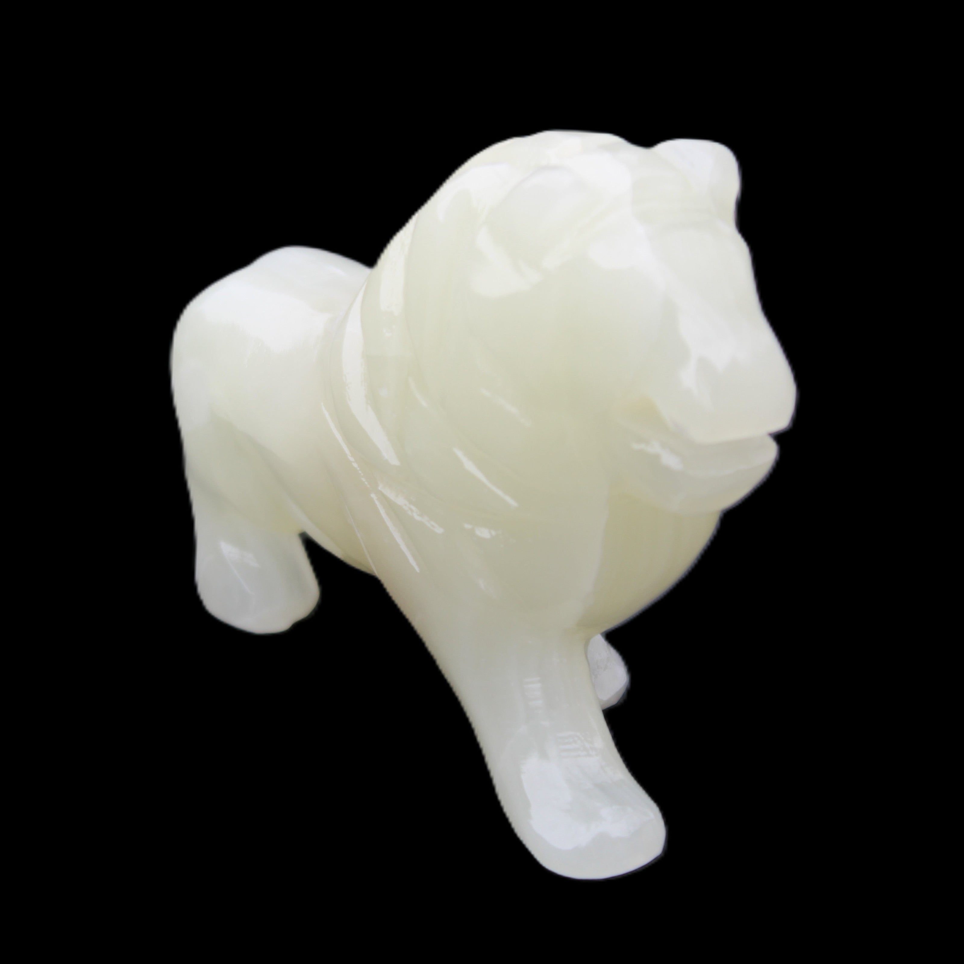 Afghan Jade hand-carved Lion 115*31*77mm 316g in sunlight - Rocks and Things Store