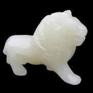 Afghan Jade hand-carved Lion 115*31*77mm 316g in sunlight - Rocks and Things Store