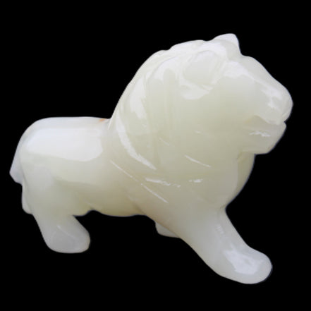 Afghan Jade hand-carved Lion 115*31*77mm 316g in sunlight - Rocks and Things Store