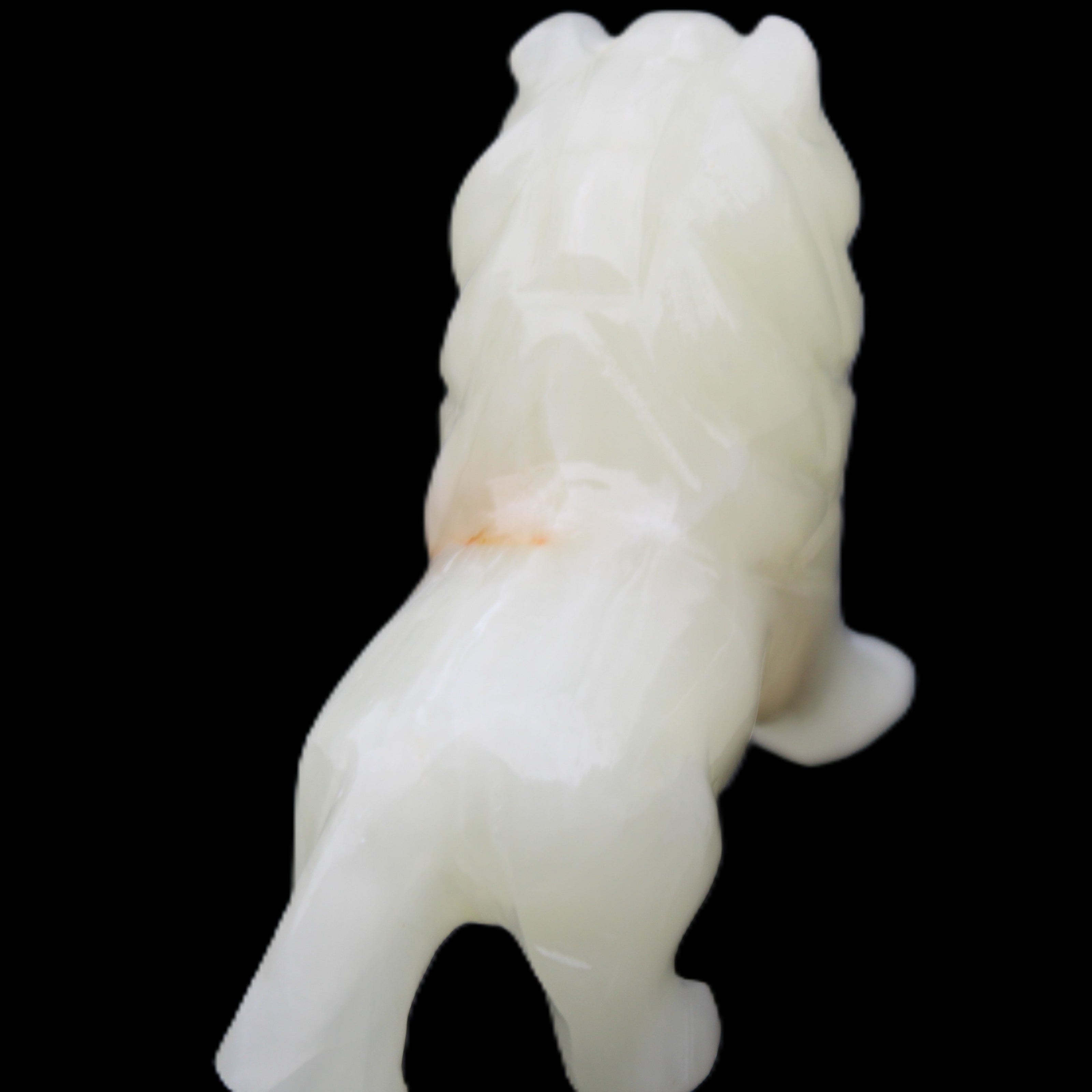 Afghan Jade hand-carved Lion 115*31*77mm 316g in sunlight - Rocks and Things Store