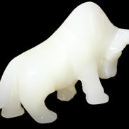 Afghan Jade hand-carved Bull 121*33*71mm 259g in sunlight - Rocks and Things Store