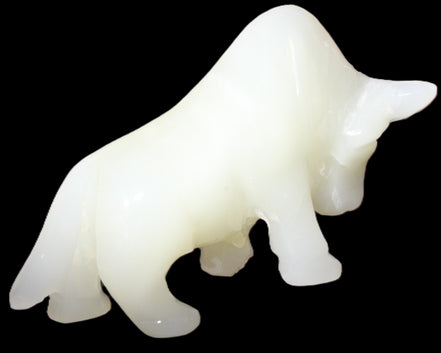 Afghan Jade hand-carved Bull 121*33*71mm 259g in sunlight - Rocks and Things Store