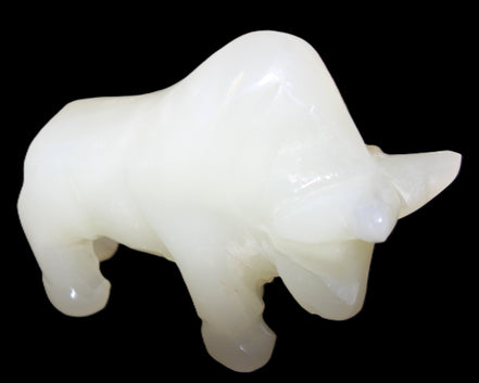 Afghan Jade hand-carved Lion 121*33*71mm 259g in sunlight - Rocks and Things Store