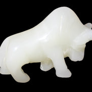 Afghan Jade hand-carved Bull 121*33*71mm 259g in sunlight - Rocks and Things Store