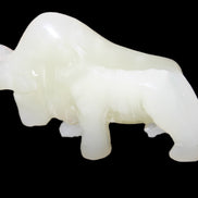 Afghan Jade hand-carved Bull 121*33*71mm 259g in sunlight - Rocks and Things Store