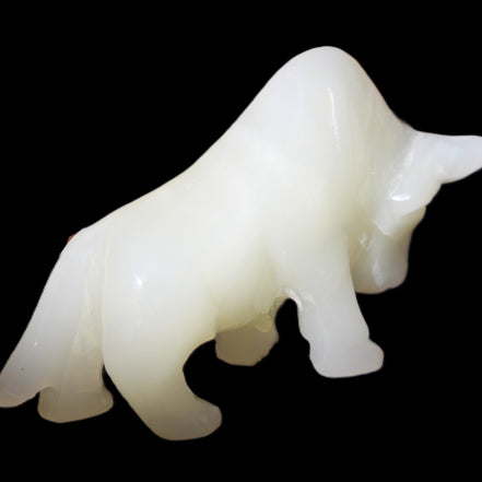Afghan Jade hand-carved Bull 121*33*71mm 259g in sunlight - Rocks and Things Store