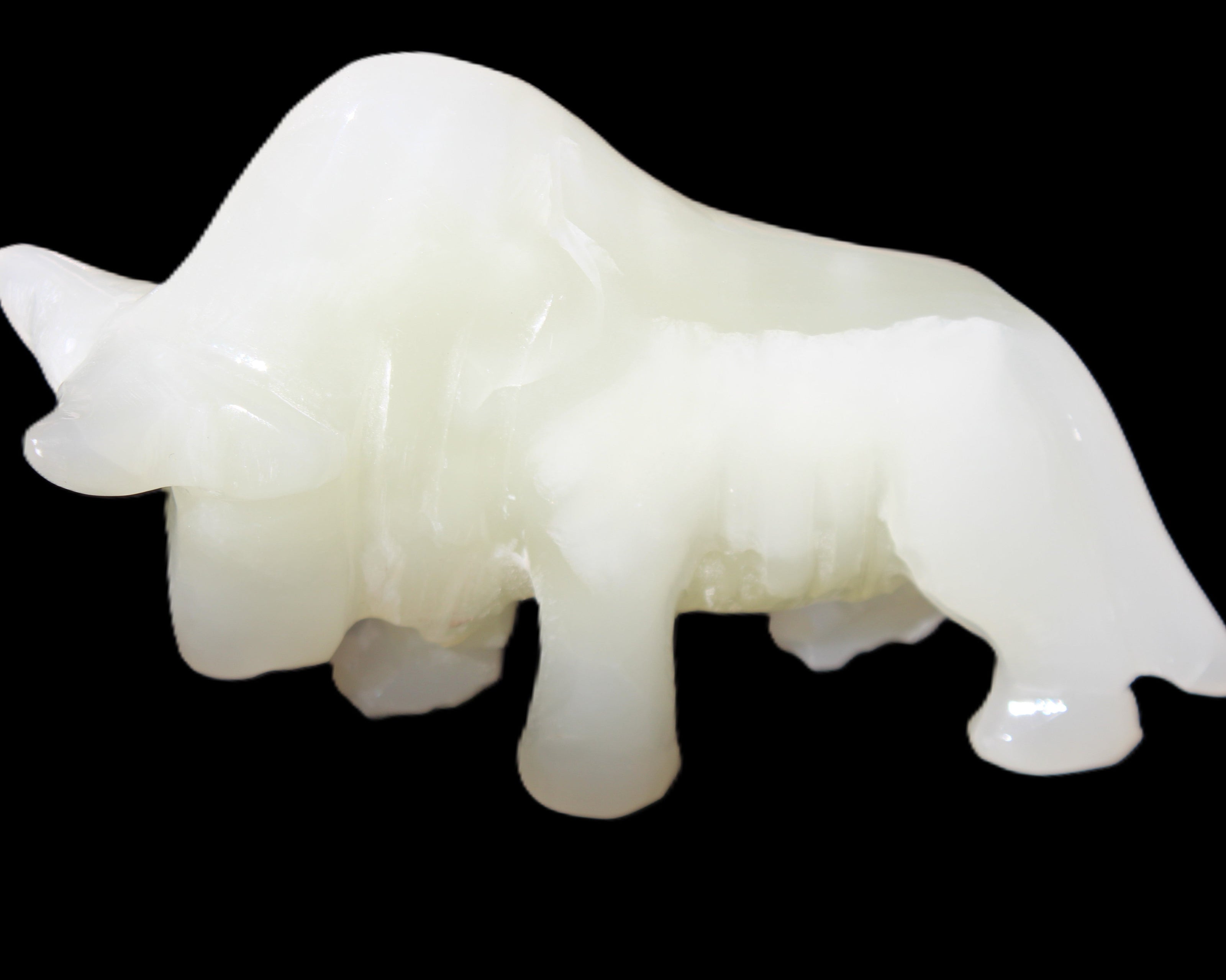 Afghan Jade hand-carved Lion 121*33*71mm 259g in sunlight - Rocks and Things Store