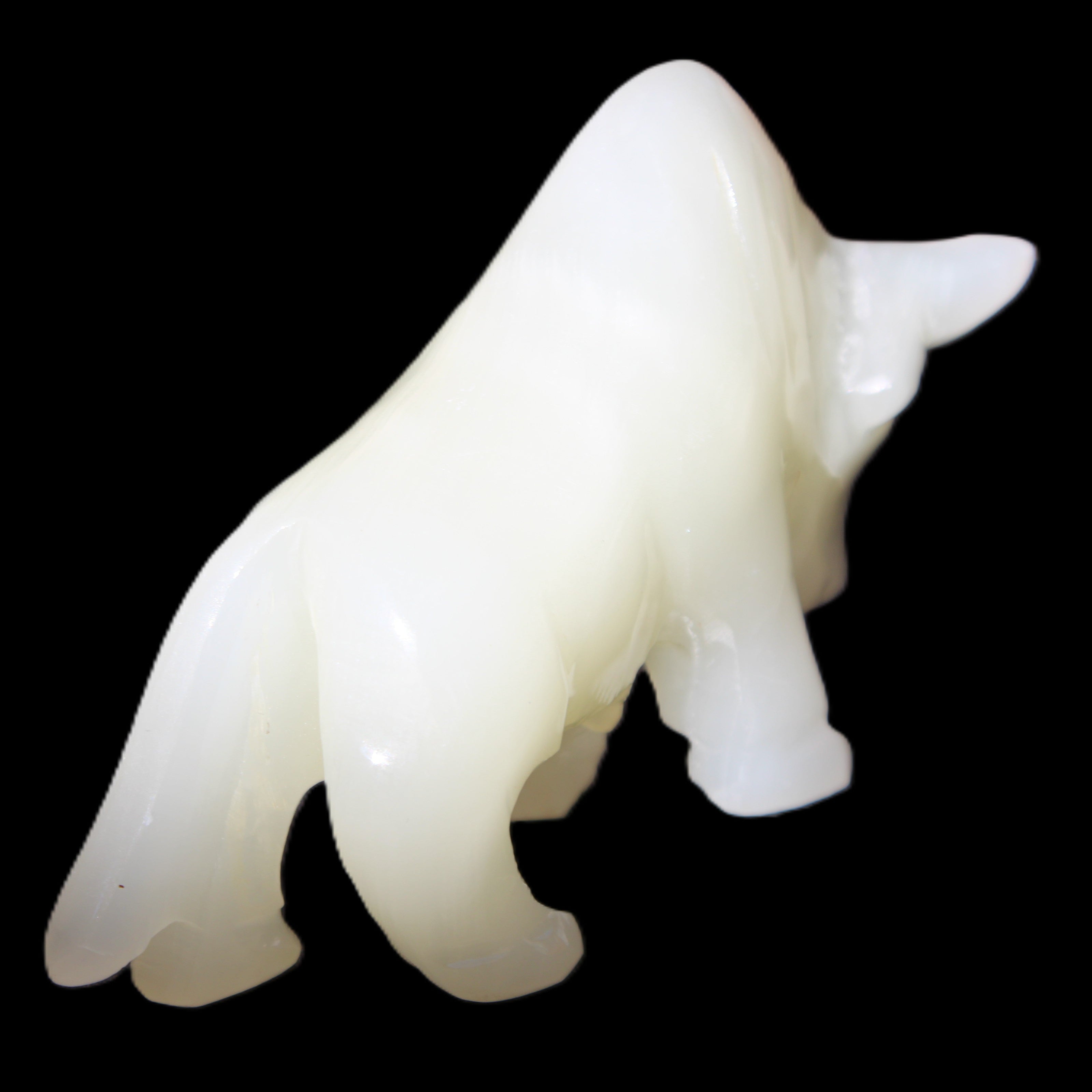 Afghan Jade hand-carved Bull 121*33*71mm 259g in sunlight - Rocks and Things Store