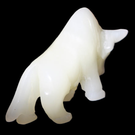 Afghan Jade hand-carved Bull 121*33*71mm 259g in sunlight - Rocks and Things Store