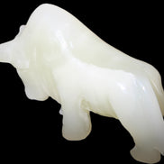 Afghan Jade hand-carved Bull 121*33*71mm 259g in sunlight - Rocks and Things Store