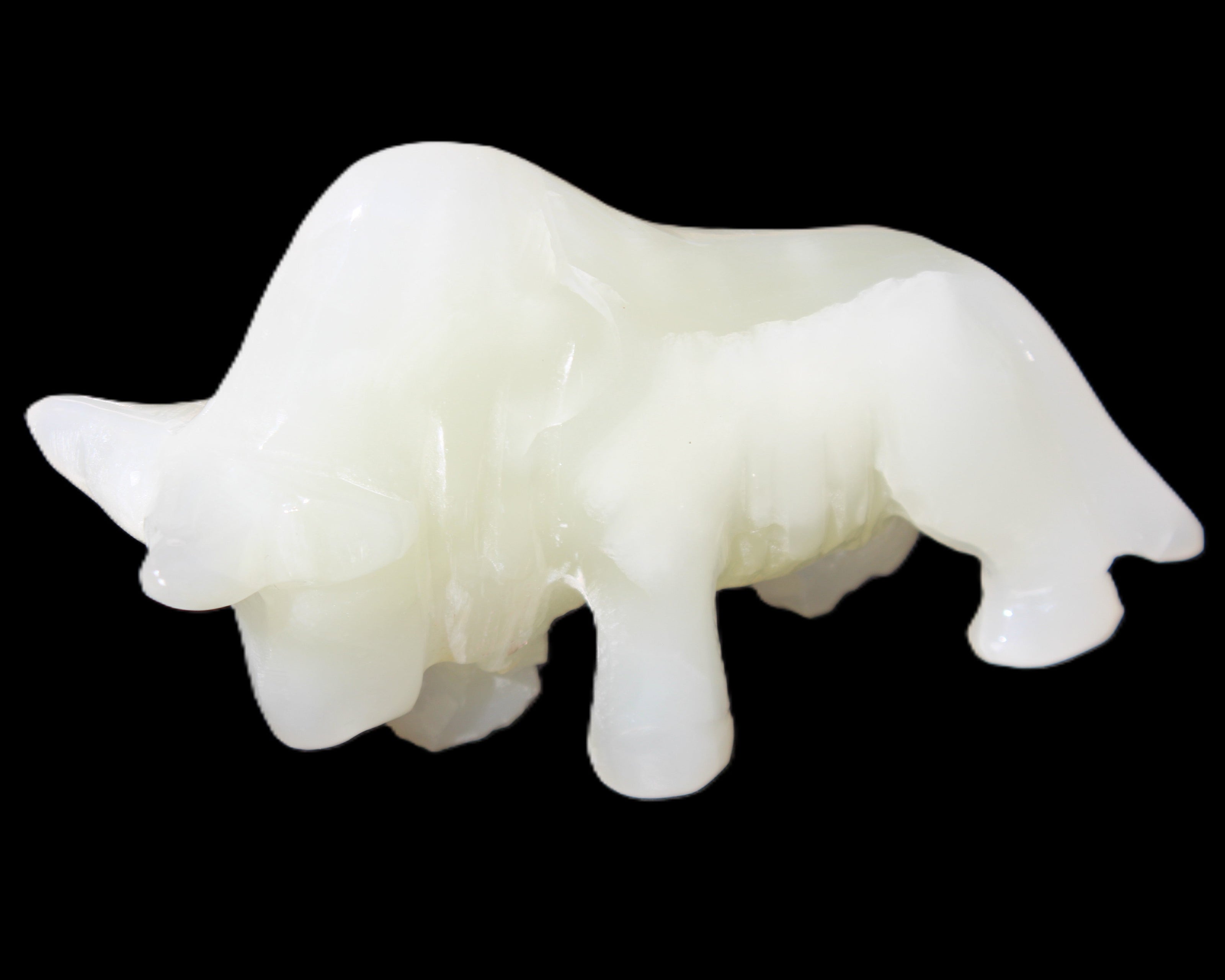 Afghan Jade hand-carved Lion 121*33*71mm 259g in sunlight - Rocks and Things Store