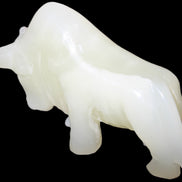 Afghan Jade hand-carved Bull 121*33*71mm 259g in sunlight - Rocks and Things Store