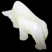 Afghan Jade hand-carved Bull 121*33*71mm 259g in sunlight - Rocks and Things Store