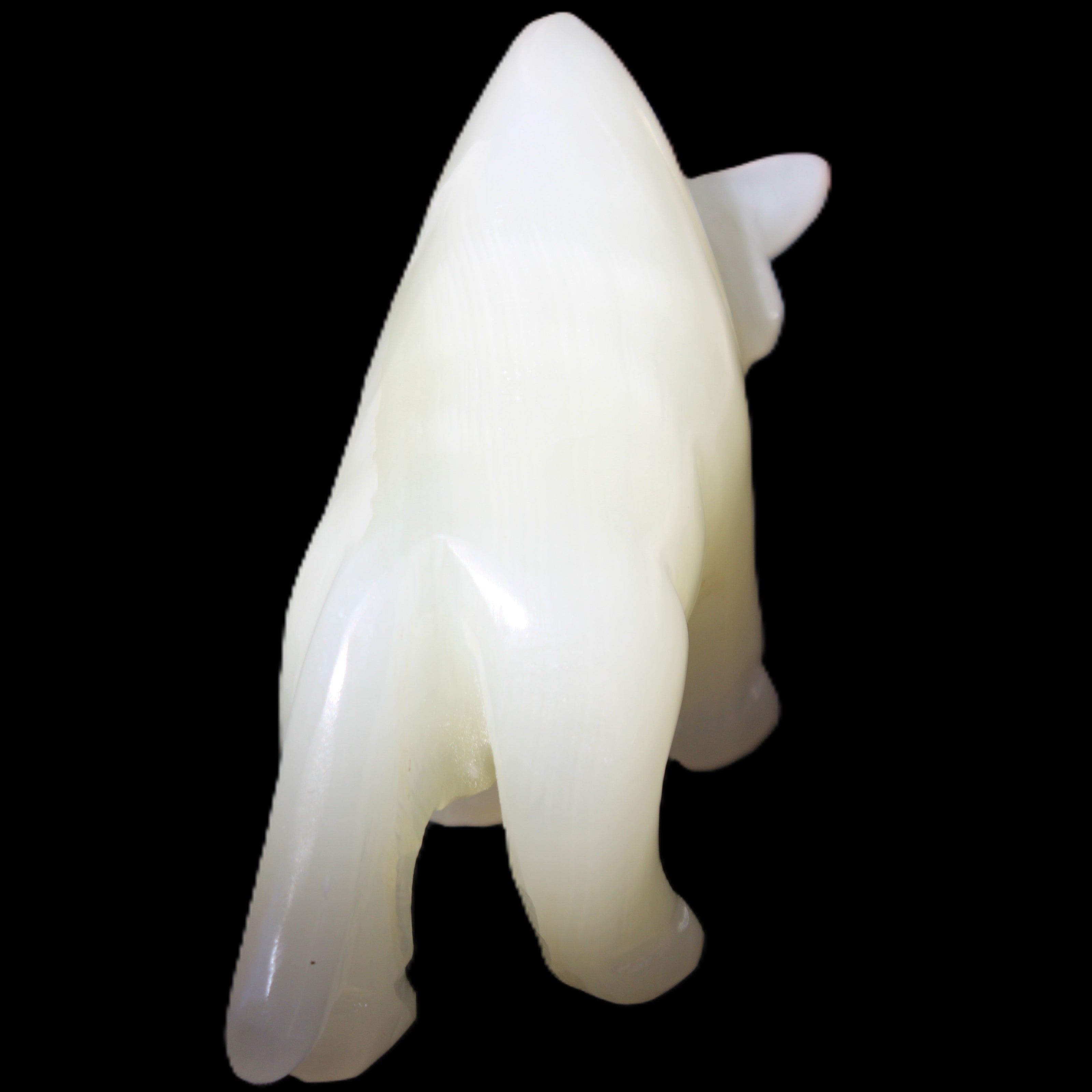Afghan Jade hand-carved Lion 121*33*71mm 259g in sunlight - Rocks and Things Store