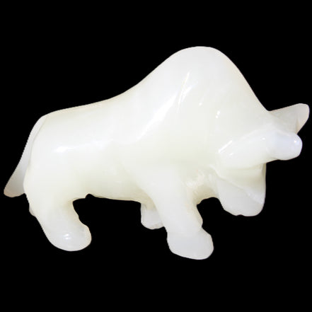 Afghan Jade hand-carved Bull 121*33*71mm 259g in sunlight - Rocks and Things Store